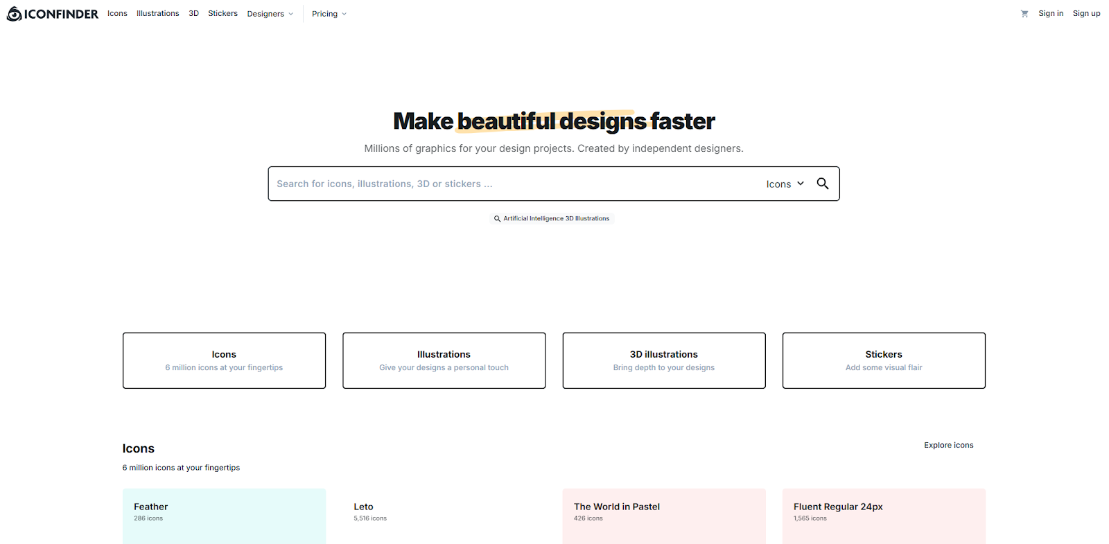 ICONFINDER | 検索性能が優秀なリンクが揃うアイコンサイト