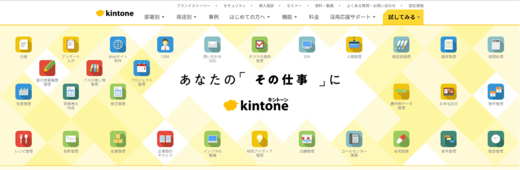 kintoneの3つの特徴