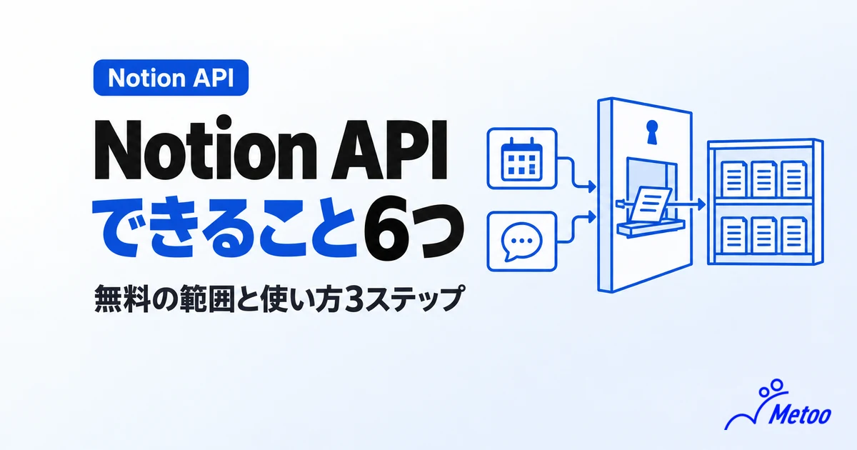 Notion APIとは？できること6つと無料で使える範囲、使い方3ステップを解説