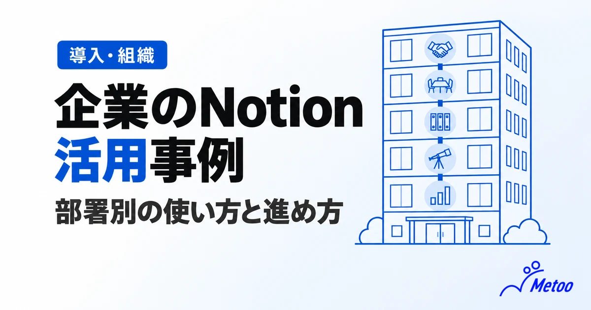 企業のNotion活用事例｜部署別の使い方と、成果が出る会社の進め方