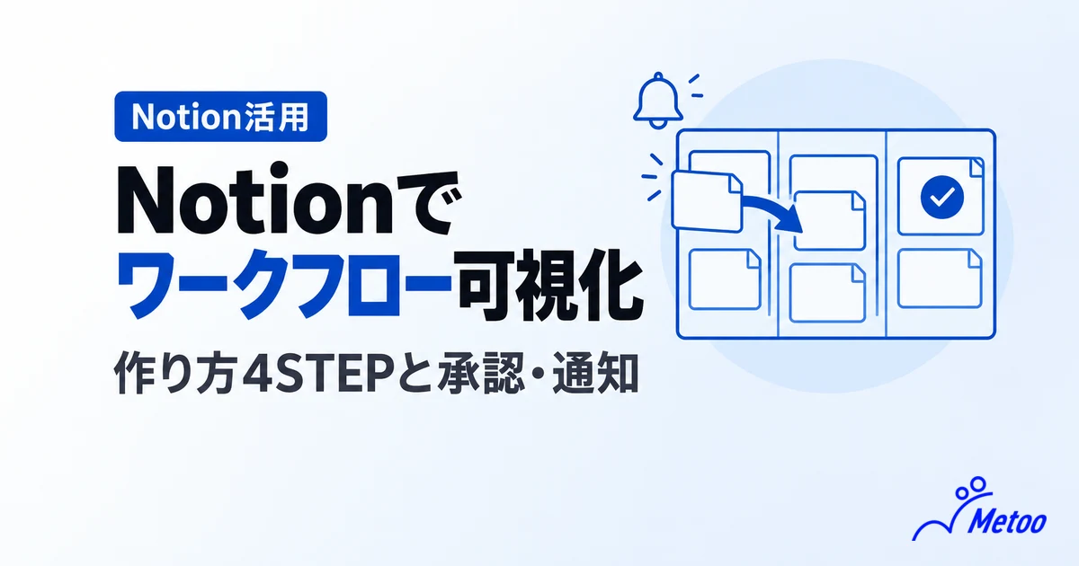 Notionでワークフローの可視化は可能？作り方4STEPと承認・通知の仕組みを解説