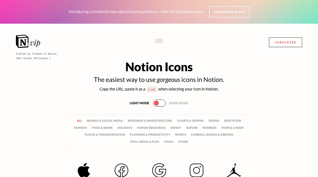 Notion Iconsの画面(2026年10月3日撮影)
